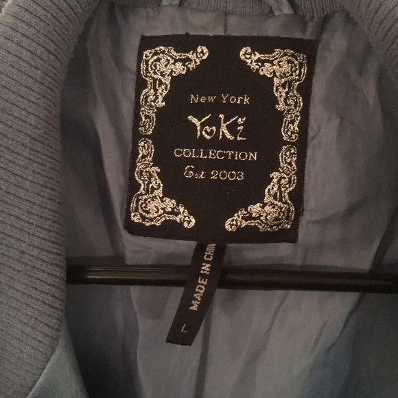 GREAT CONDITION Blue PU Leather Jacket! - Picture 3 of 8